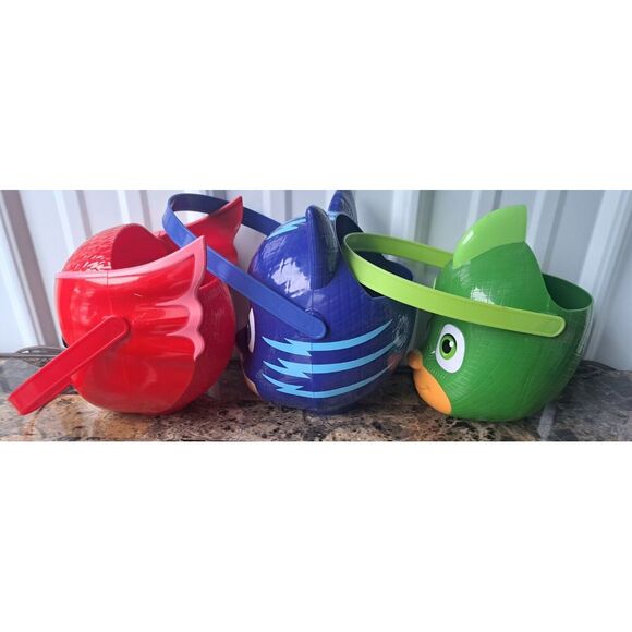 3 PJ MASKS  Halloween Easter Candy Plastic Bucket Pails - Picture 10 of 10
